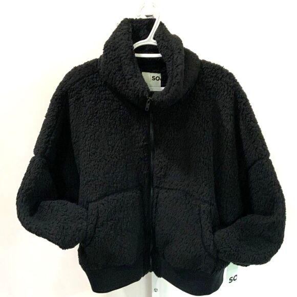 NWT!! Teddy Bear Zip Up Coat in Black XXL - Picture 9 of 9
